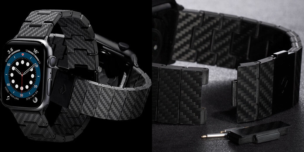 Ремешок Pitaka Carbon Fiber Modern для Apple Watch Series SE/7-1 42/44/45 mm (AWB1003) купить в интернет-магазине icover
