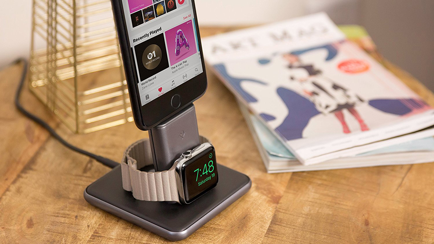 Док-станция Twelve South HiRise Duet для Apple Watch и iPhone (Black) купить в интернет-магазине icover