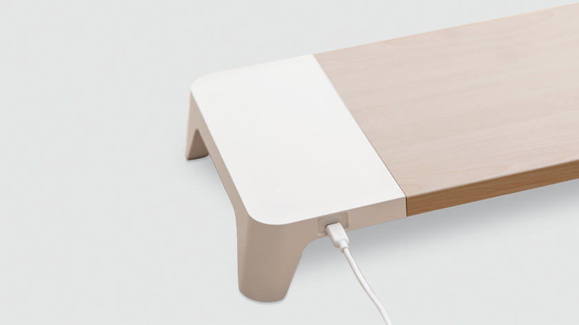 Подставка для монитора Pallo Woody Wireless Charger (White) купить в интернет-магазине icover