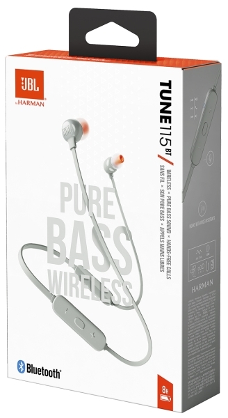 Беспроводные наушники JBL Tune 115BT JBLT115BTGRY (Grey) купить в интернет-магазине icover