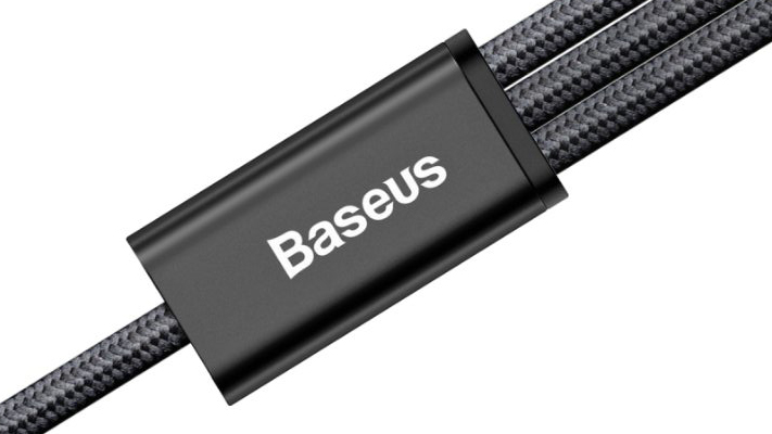 Кабель для iPod, iPhone, iPad Baseus Rapid Series 3-in-1 microUSB/Dual Lightning 1.2 м CAMLL-SU01 (Black) купить в интернет-магазине icover