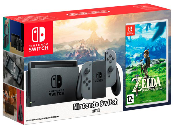 

Игровая консоль Nintendo Switch (790404662880) The Legend of Zelda: Breath of the Wild (Grey), Switch