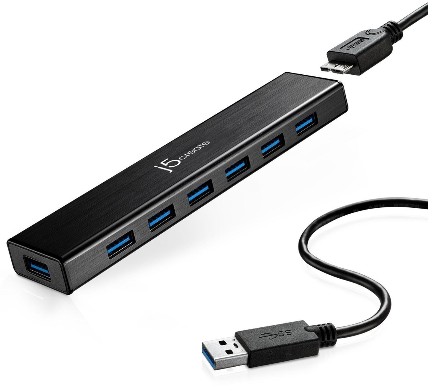 

USB-концентратор j5create 7-Port USB 3.0 JUH377 (Black)