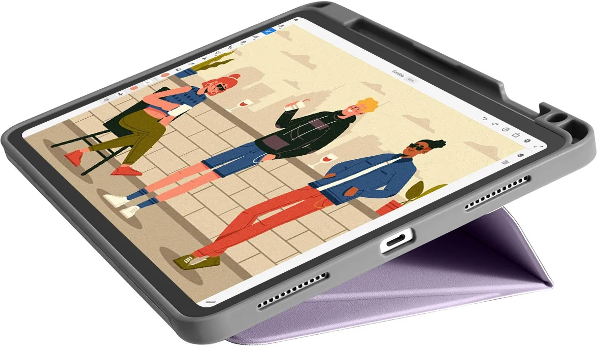 Чехол Tomtoc Inspire-B02 iPad Tri-Mode Case для iPad Air 4/5 10.9" 2020/22 (Purple) купить в интернет-магазине icover