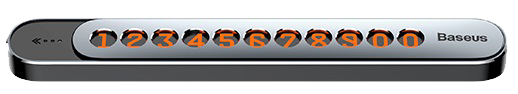 Парковочная карта Baseus Sliding Cover Temporary Parking Number (Dark gray) купить в интернет-магазине icover