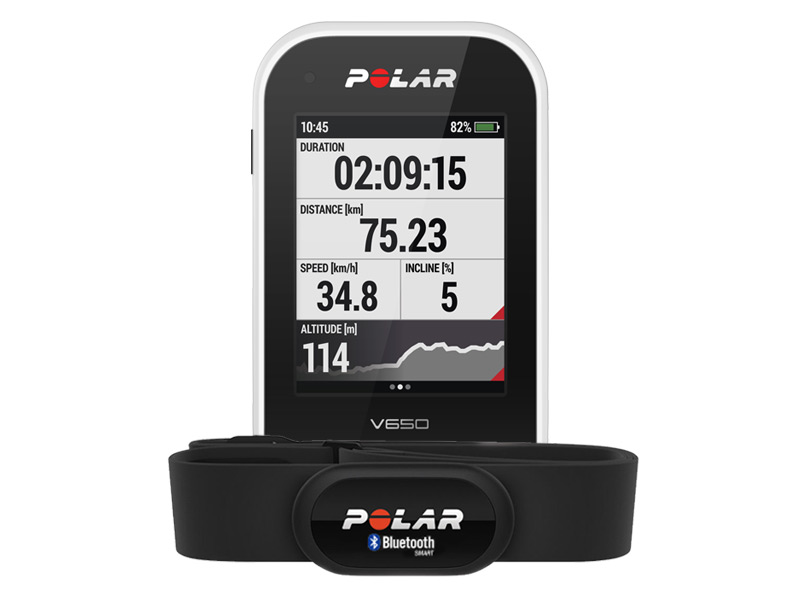 Велокомпьютер Polar V650 HR с датчиком сердечного ритма (Black) купить в интернет-магазине icover