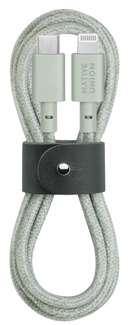

Кабель Native Union Belt (BELT-CL-GRN-2-NP) USB-C to Lightning 1.2m (Light Green)