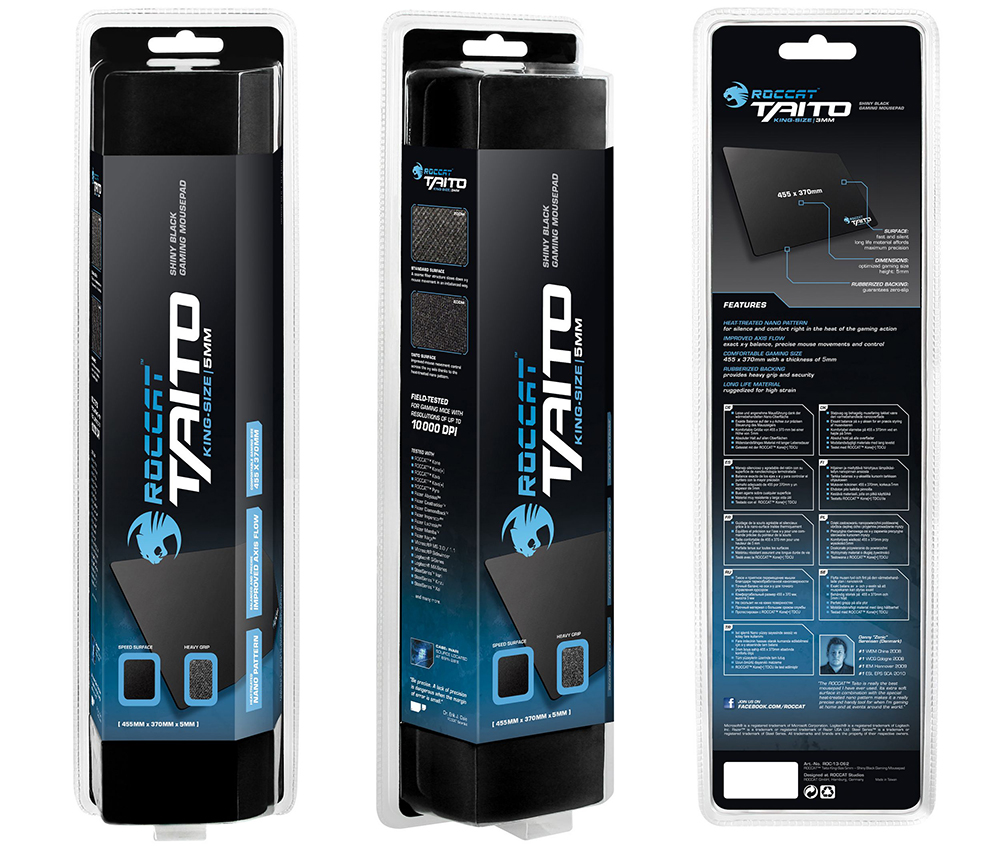 Roccat Taito Kingsize (ROC-13-062) 5 мм - коврик для мыши (Black) купить в интернет-магазине icover