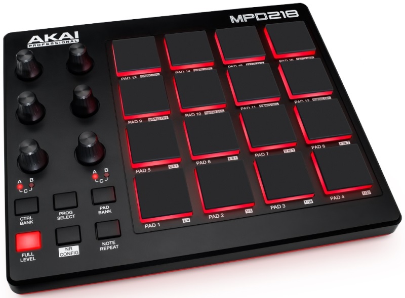 USB/MIDI-контроллер Akai PRO MPD218 A060163 (Black) купить в интернет-магазине icover