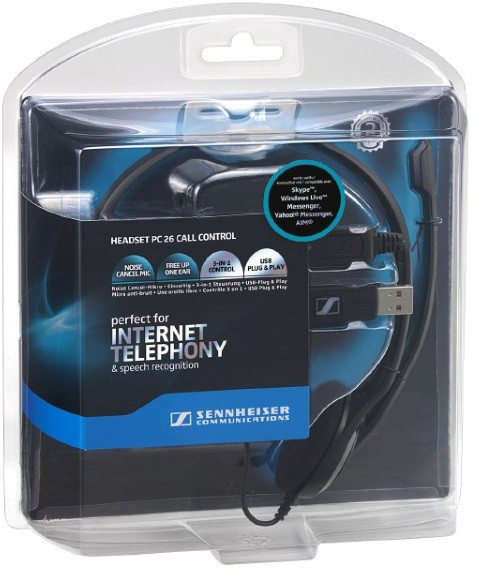 Sennheiser PC 26 Call Control (504521) - проводная моно-гарнитура (Black) купить в интернет-магазине icover