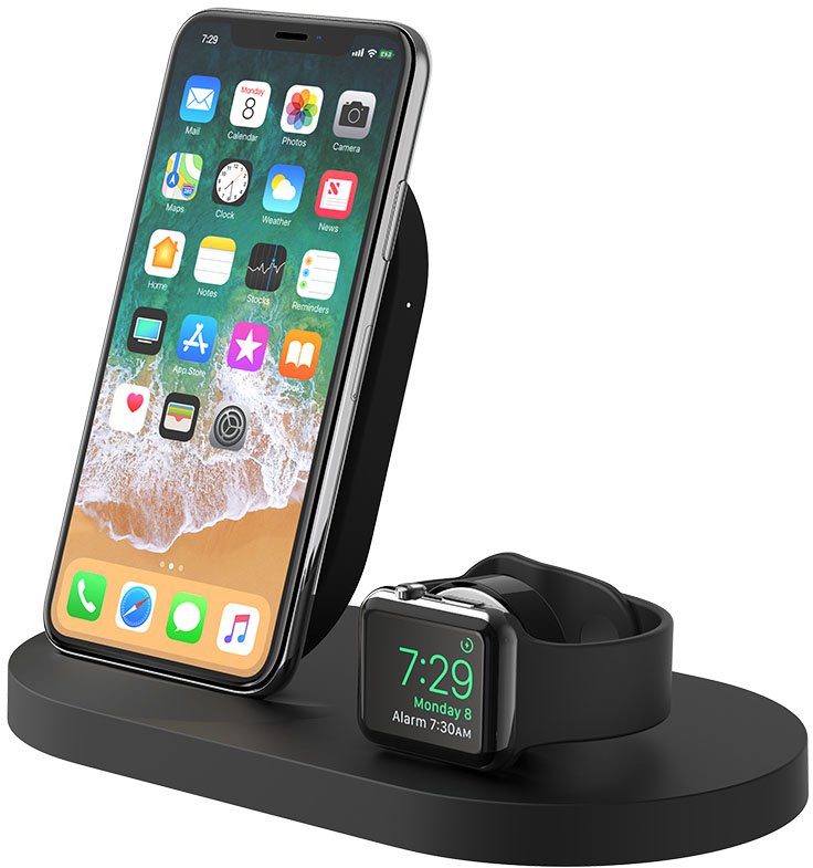 Беспроводная док-станция Belkin BoostUp F8J235vfBLK для iPhone/Apple Watch (Black) купить в интернет-магазине icover