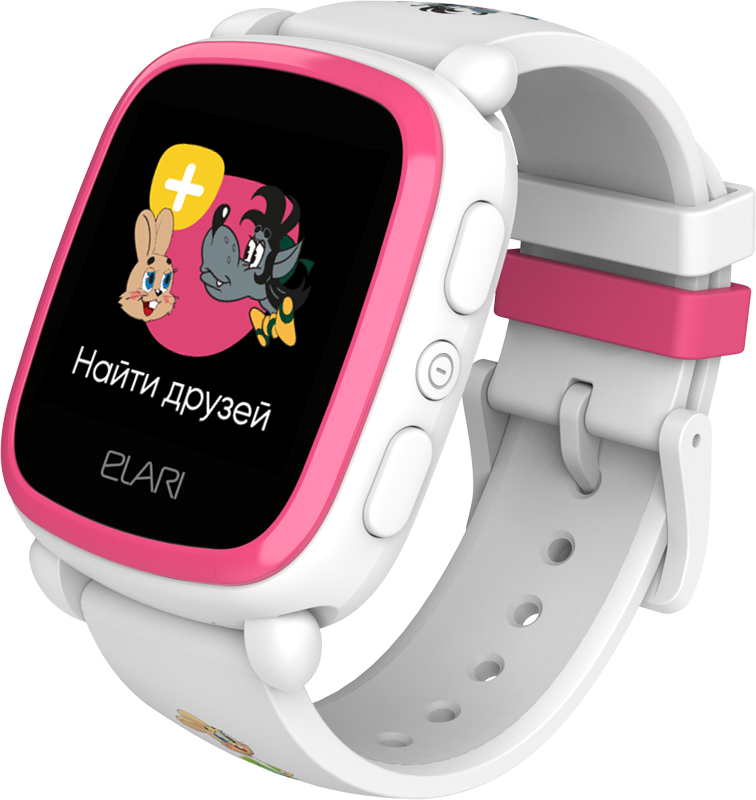 

Детские часы-телефон Elari KidPhone Ну, погоди! (White/Pink)