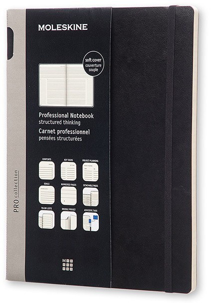 

Блокнот Moleskine Professional Soft XLarge (PROPFNTB4SBK) в линейку (Black)