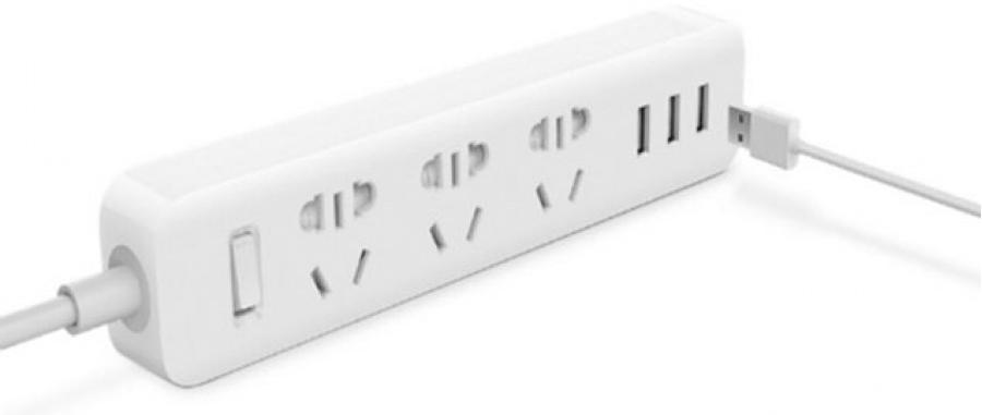 Сетевой фильтр Xiaomi Mi Power Strip 3xUSB NRB4030GL (White) купить в интернет-магазине icover