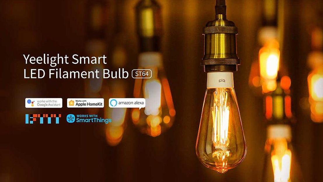 Умная лампа Xiaomi Yeelight LED Filament Bulb ST64 YLDP23YL (White) купить в интернет-магазине icover