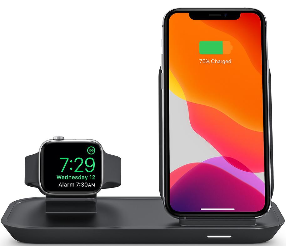 Беспроводное зарядное устройство Mophie 2 in 1 401305727 (Black) купить в интернет-магазине icover