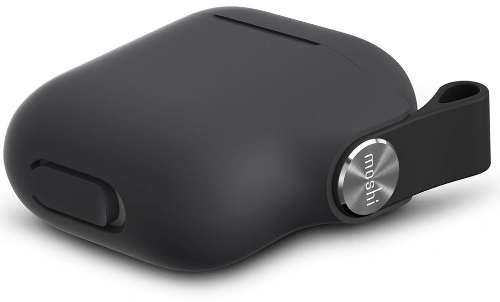 Чехол Moshi Pebbo (99MO123031) для AirPods 1/2 Gen (Black) купить в интернет-магазине icover