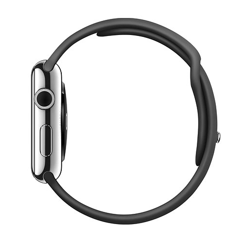 Apple Watch 38mm - умные часы для iPhone (Stainless Steel Case/Black Sport Band) купить в интернет-магазине icover
