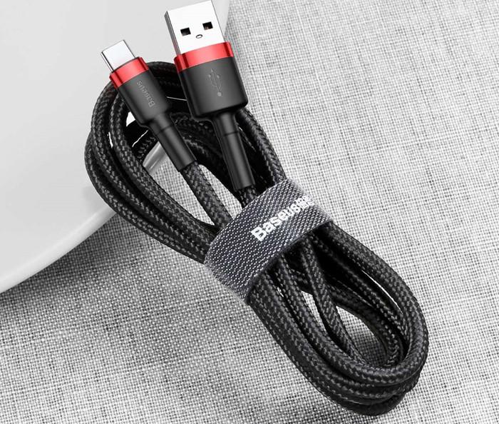 Кабель Baseus Cafule Series USB/USB-C 1m CATKLF-B91 (Red/Black) купить в интернет-магазине icover