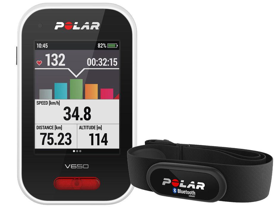 Велокомпьютер Polar V650 HR с датчиком сердечного ритма (Black) купить в интернет-магазине icover