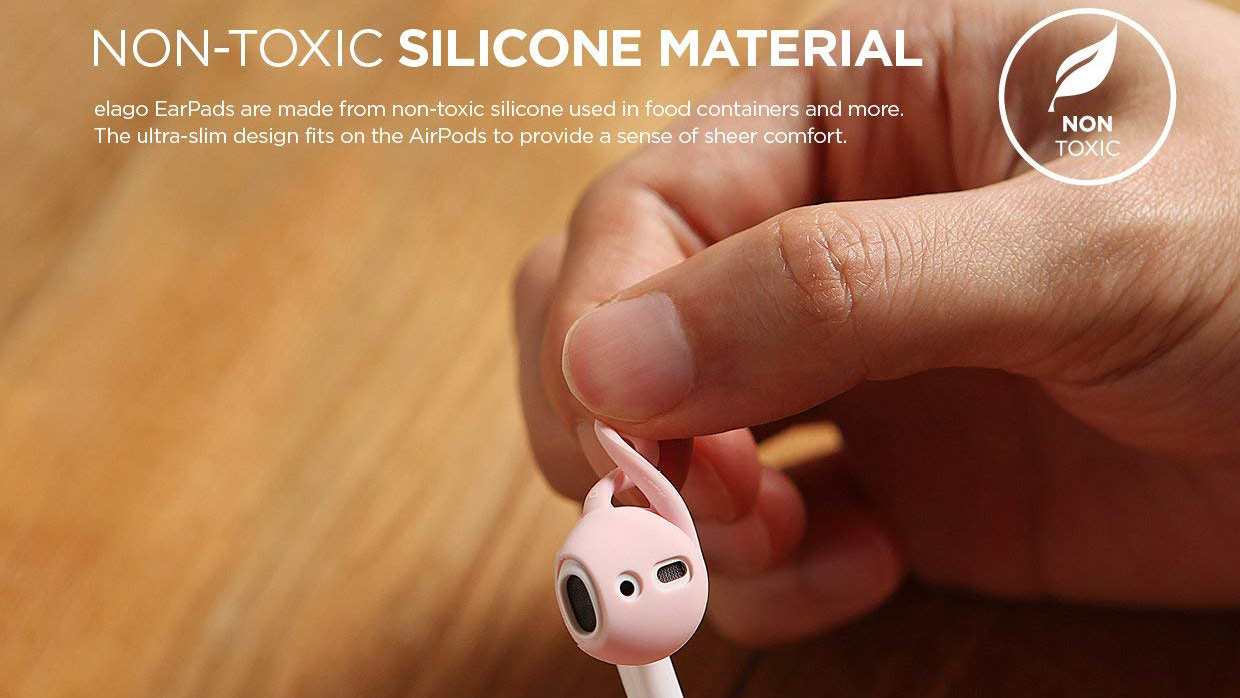 Держатель Elago Earhooks (EAP-PAD-LPK) для наушников Apple AirPods (Pink) купить в интернет-магазине icover