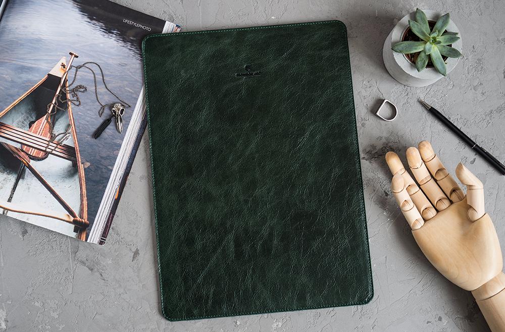 Кожаный чехол Stoneguard 511 для MacBook 12 (Green) купить в интернет-магазине icover