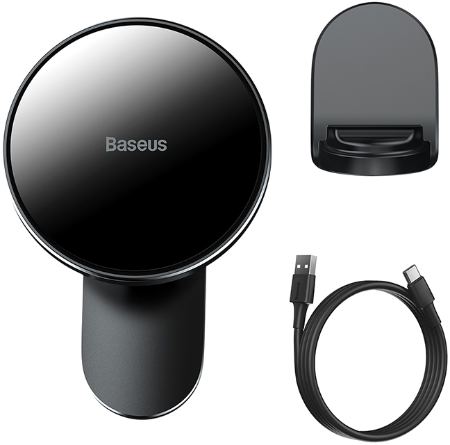 Автомобильный держатель Baseus Big Energy Car Mount Wireless Charger (WXJN-01) для iPhone 12 (Black) купить в интернет-магазине icover