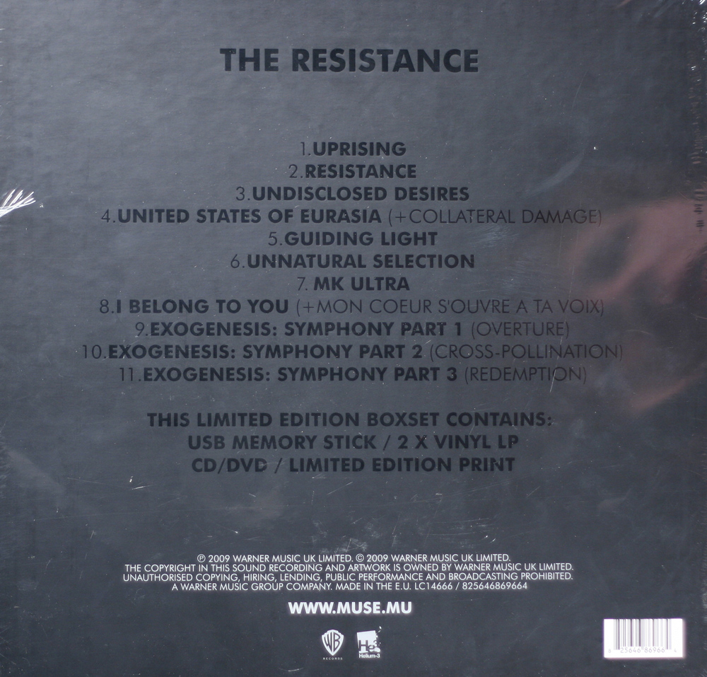 Виниловая пластинка Muse - The Resistance (2009) купить в интернет-магазине icover