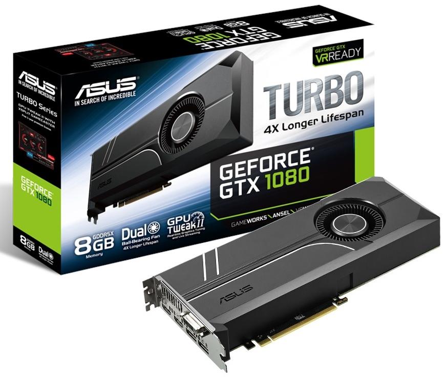 Видеокарта Asus GeForce GTX 1080 1607Mhz PCI-E 3.0 8192Mb (Turbo-GTX1080-8G NV) купить в интернет-магазине icover