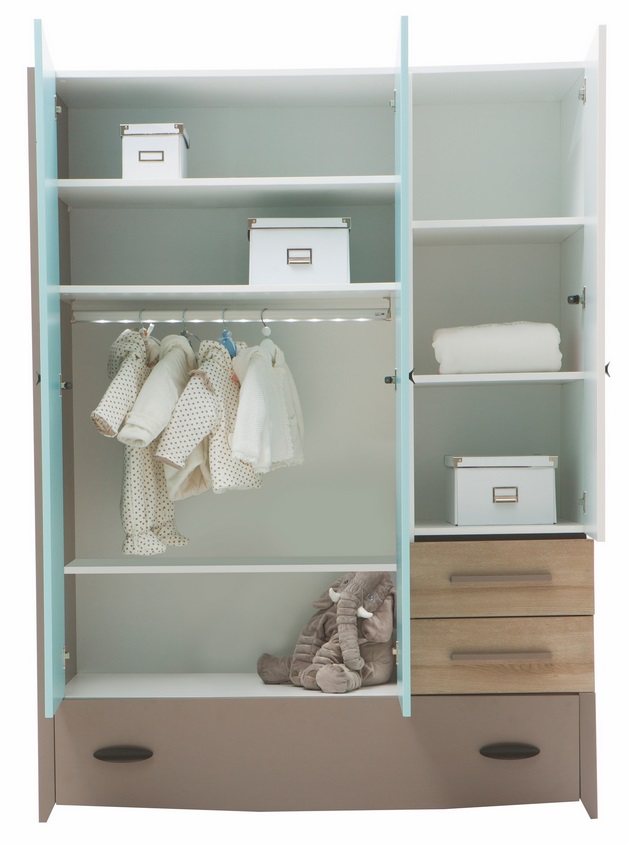 NewJoy Blue Birdy BRB-1001 (10-101-1001) - шкаф 3-х дверный (Blue) купить в интернет-магазине icover