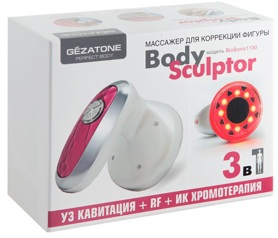Антицеллюлитный массажер RF и ультразвук Gezatone BioSonic 1130 купить в интернет-магазине icover