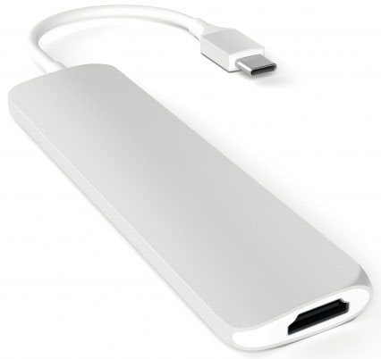 Мультипереходник Satechi Slim Aluminum Type-C Multi-Port Adapter 4K HDMI (Silver) купить в интернет-магазине icover