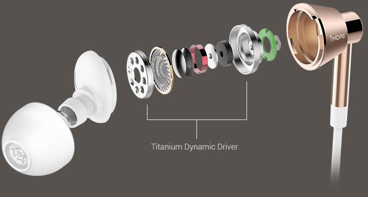Наушники с микрофоном 1MORE Single Driver 1M301 (White/Gold) купить в интернет-магазине icover