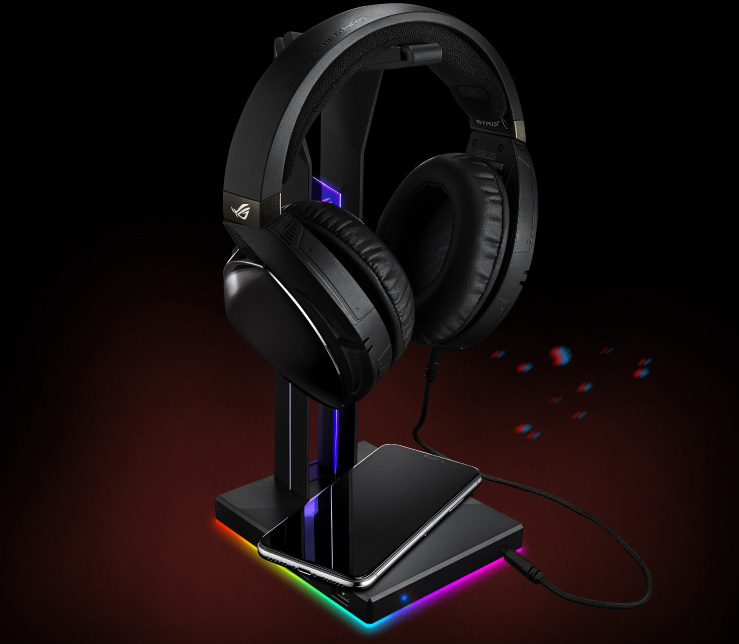 Подставка для наушников Asus ROG Throne Qi 90YH01K0-B2EA00 (Black) купить в интернет-магазине icover