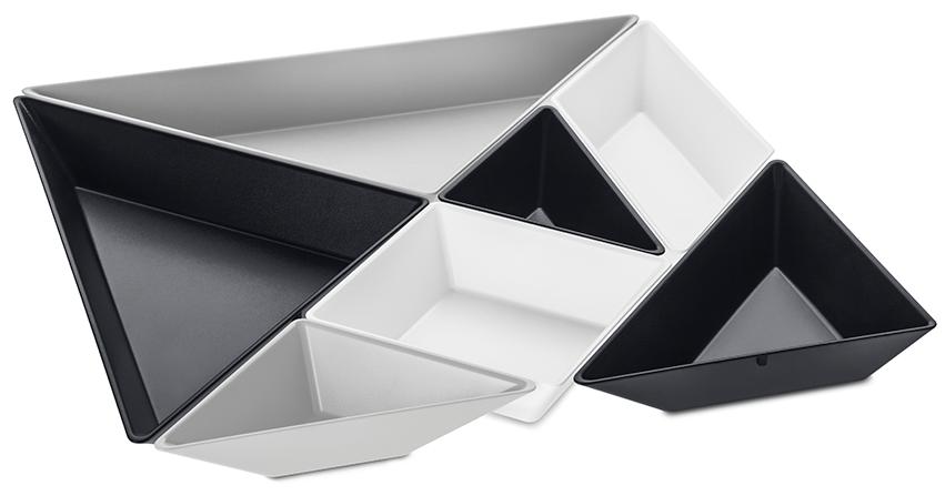 

Менажница Koziol Tangram Ready (Black/White)