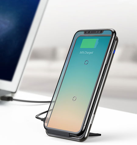 Беспроводное зарядное устройство Baseus Three-coil Wireless Charging Pad WXHSD-B01 (Black) купить в интернет-магазине icover