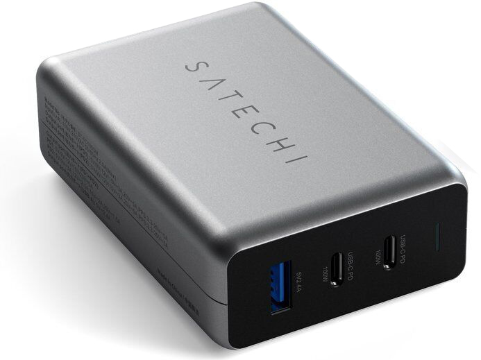 Сетевое зарядное устройство Satechi Compact Gan Charger (ST-TC100GM-EU) 100W Type-C PD (Space Grey) купить в интернет-магазине icover