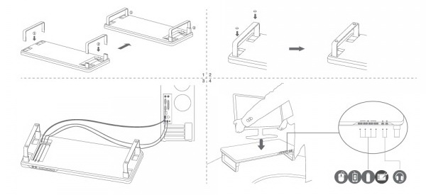 Подставка Satechi F3 Smart Monitor Stand B00LLL78RA для ноутбука или монитора (White) купить в интернет-магазине icover