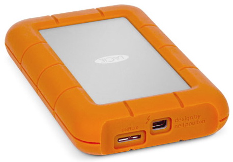 Внешний накопитель LaCie Rugged 250GB SSD USB 3.0 / Thunderbolt LAC9000490 (Orange) купить в интернет-магазине icover