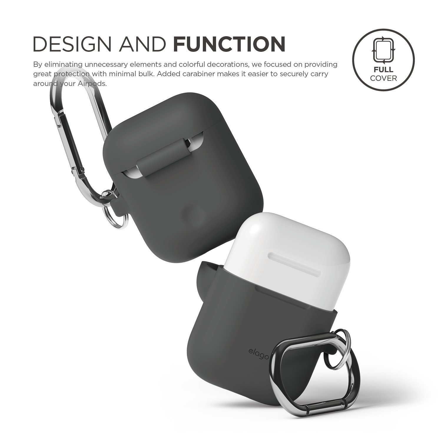 Чехол Elago AirPods Hang Case (EAPSC-HANG-DGY) для зарядного кейса AirPods (Dark Grey) купить в интернет-магазине icover