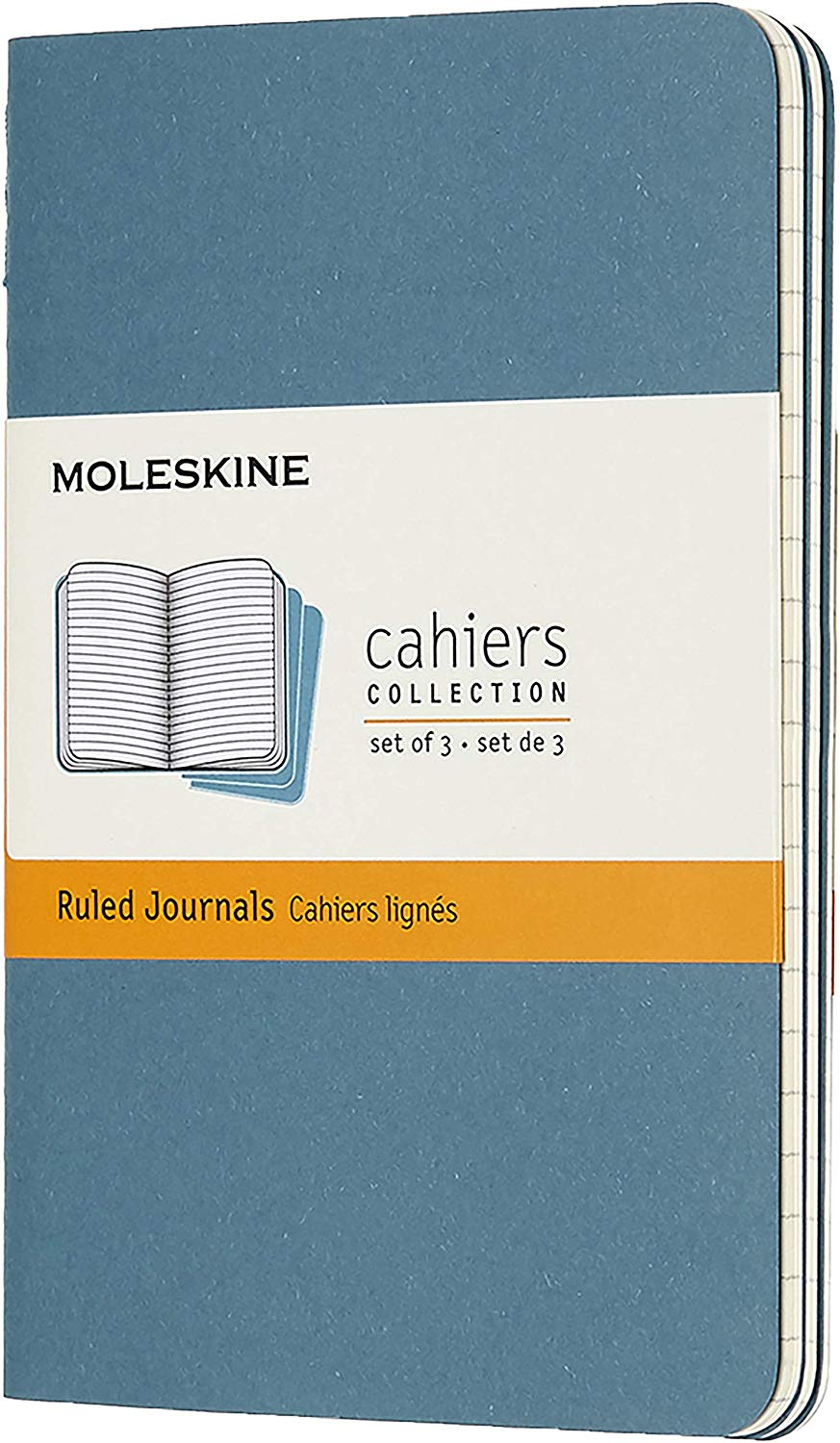 

Набор Moleskine Cahier Journal Pocket (CH013M23) 3 блокнота в линейку (Brisk Blue)