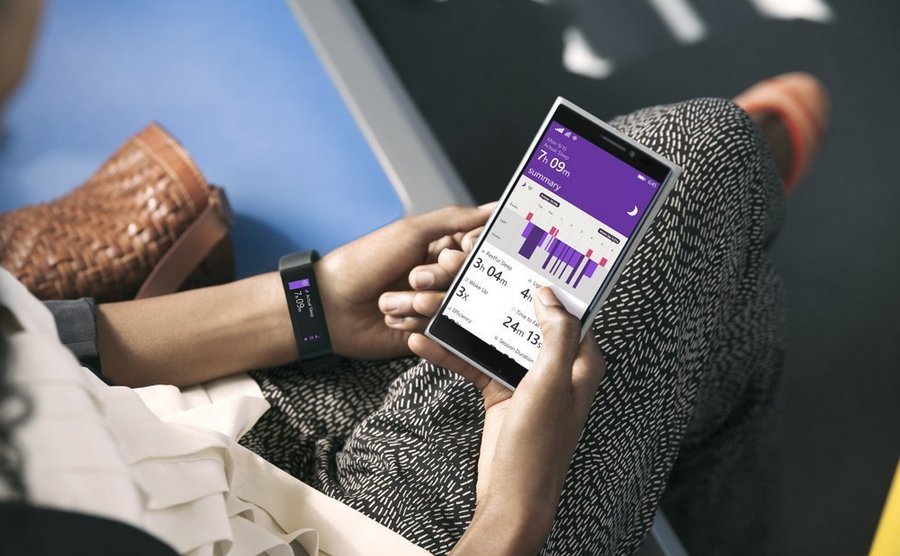 Microsoft Band (Size M) - фитнес-браслет для Windows Phone/iOS/Android (Black) купить в интернет-магазине icover
