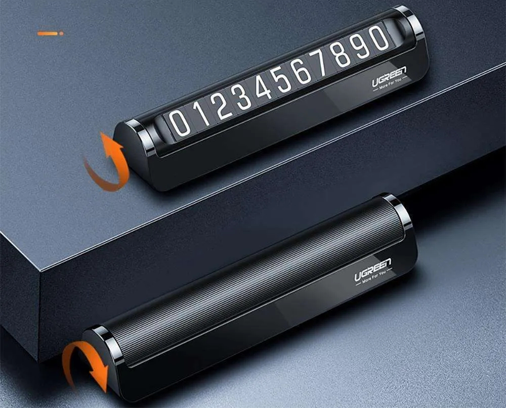 Парковочная карта UGREEN LP178 (60326) Car Temporary Parking Card на 2 номера (Black) купить в интернет-магазине icover