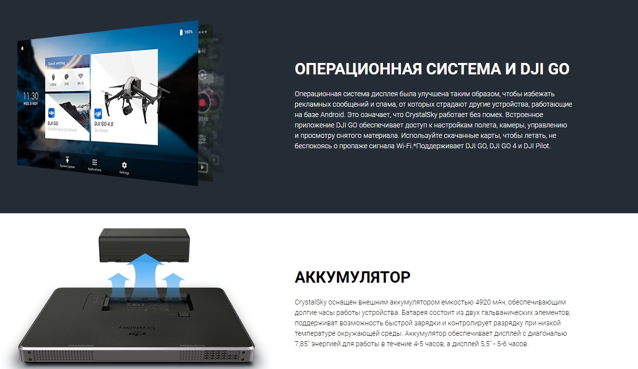 Монитор DJI CrystalSky Ultra 7.85'' (Black) купить в интернет-магазине icover