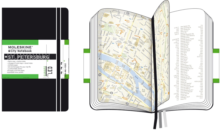 Moleskine City Notebook St.Petersburg (CN022) - записная книжка (Black) купить в интернет-магазине icover