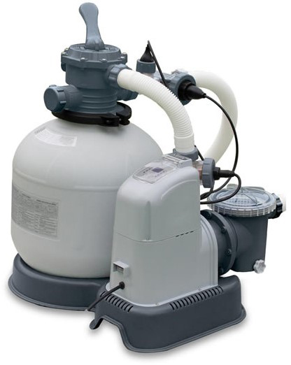 Intex Krystal Clear Saltwater System (c28680) - хлоргенератор с песочным фильтр-насосом купить в интернет-магазине icover