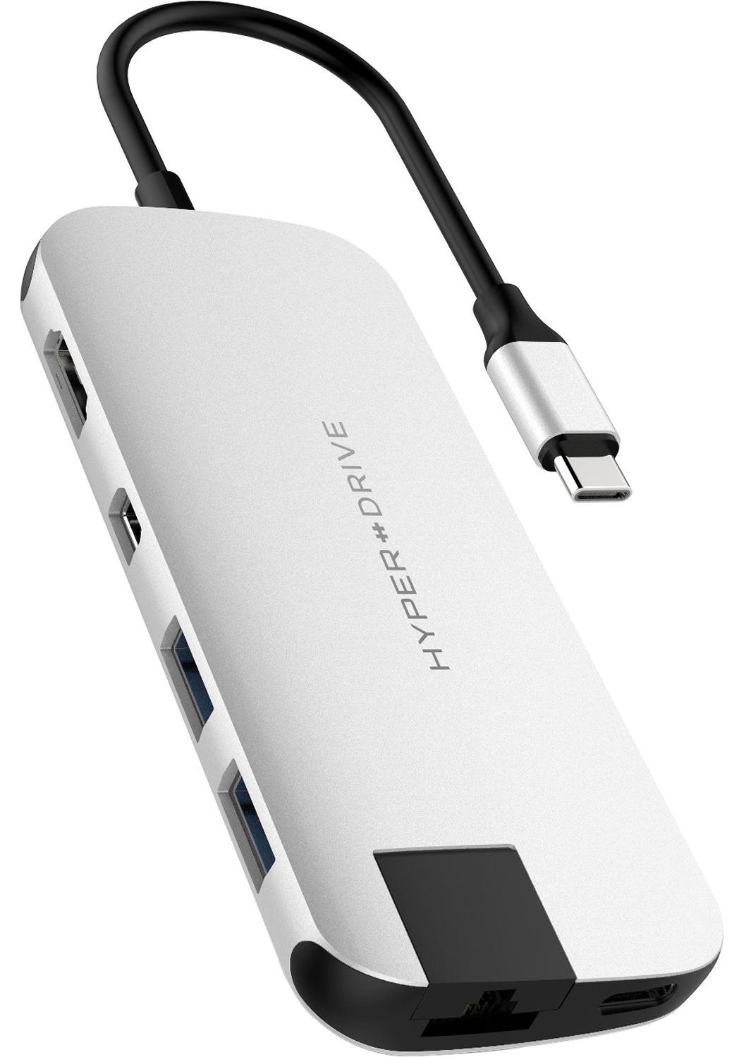 

USB-хаб HyperDrive Slim 8-in-1 USB-C Hub (Silver)