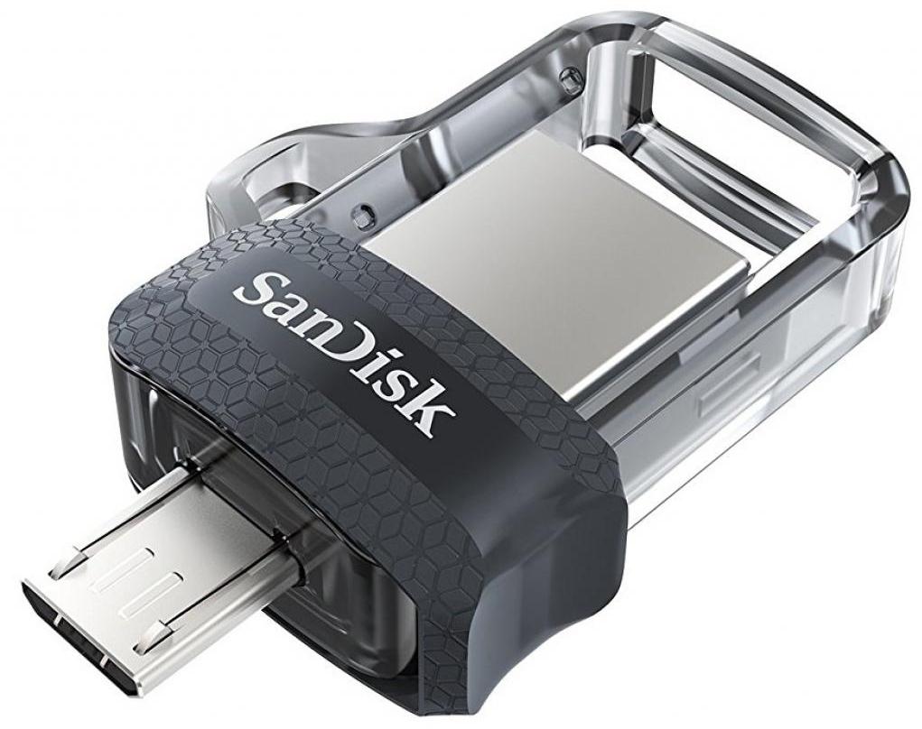 Флеш-накопитель SanDisk Ultra Dual (SDDD3-064G-G46) MicroUSB/USB 3.0 64Gb (Grey) купить в интернет-магазине icover