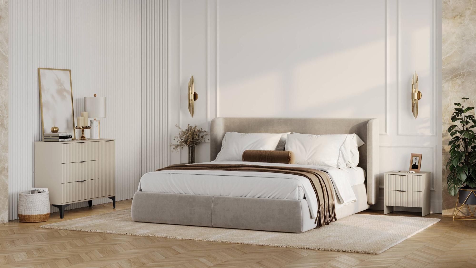 Тумба RIDBERG LUGANO 2Я 2 шт (Cashmire/Black) купить в интернет-магазине icover