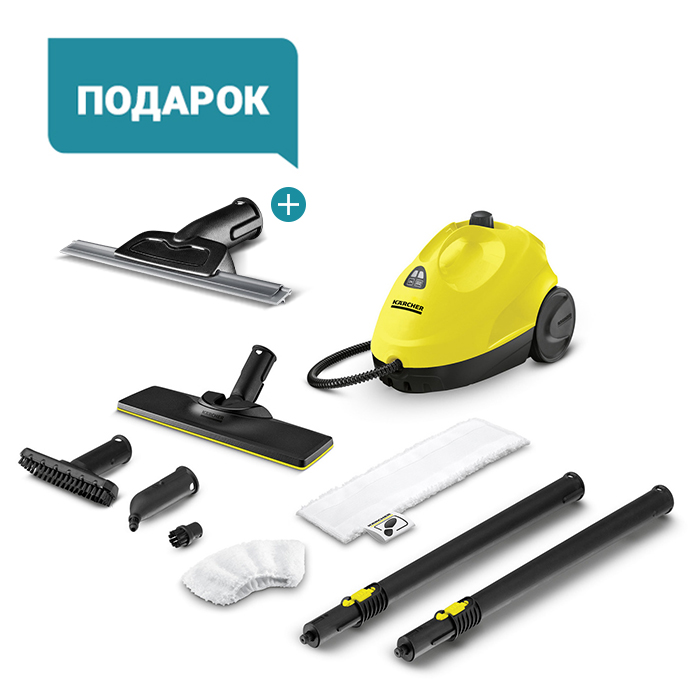 Пароочиститель Karcher SC 2 Easyfix (1.512-063.0) + Насадка для мытья окон Karcher (2.863-025.0) купить в интернет-магазине icover